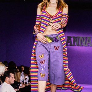 ANNA SUI rainbow stripe maxi dress